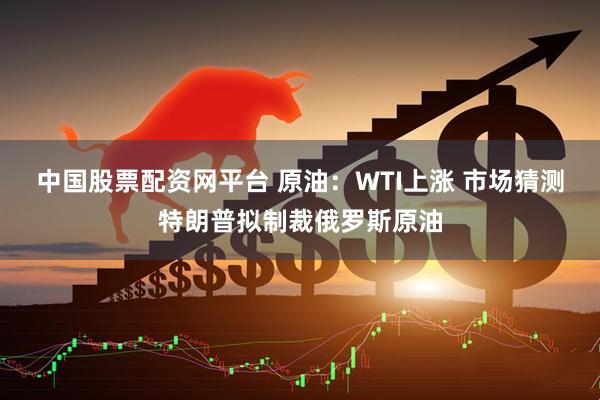 中国股票配资网平台 原油：WTI上涨 市场猜测特朗普拟制裁俄罗斯原油