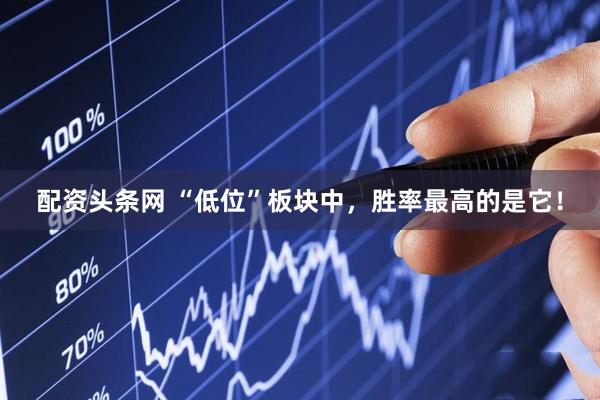 配资头条网 “低位”板块中，胜率最高的是它！